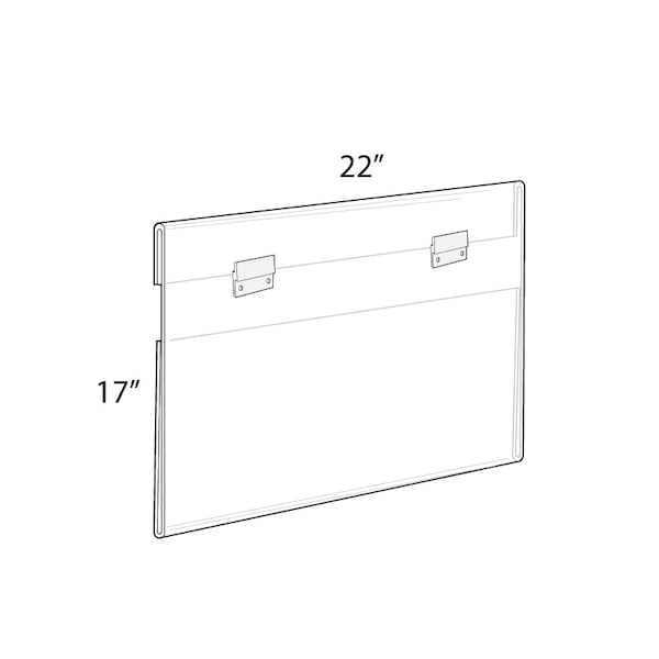22"W x 17"H Wall Mounted Poster Frame. Mounting Hardware Included.